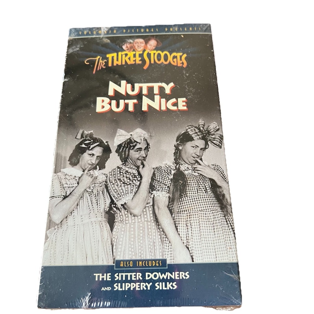 The Three Stooges Nutty But Nice VHS Vintage Classic New Sealed 1993